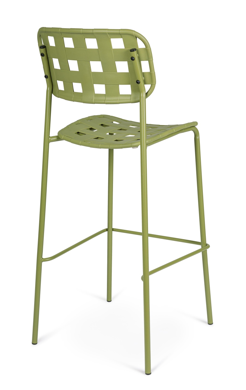 Gartenbarhocker Clover aus Metall, Grün