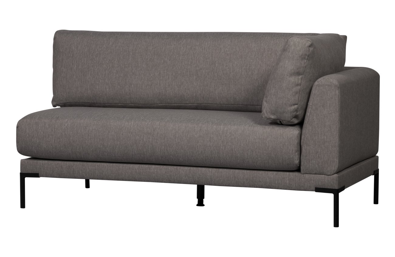 Bank Couple Eck-Element aus Melange-Stoff Links, Grau Bank Couple Eck-Element aus Melange-Stoff Links, Grau