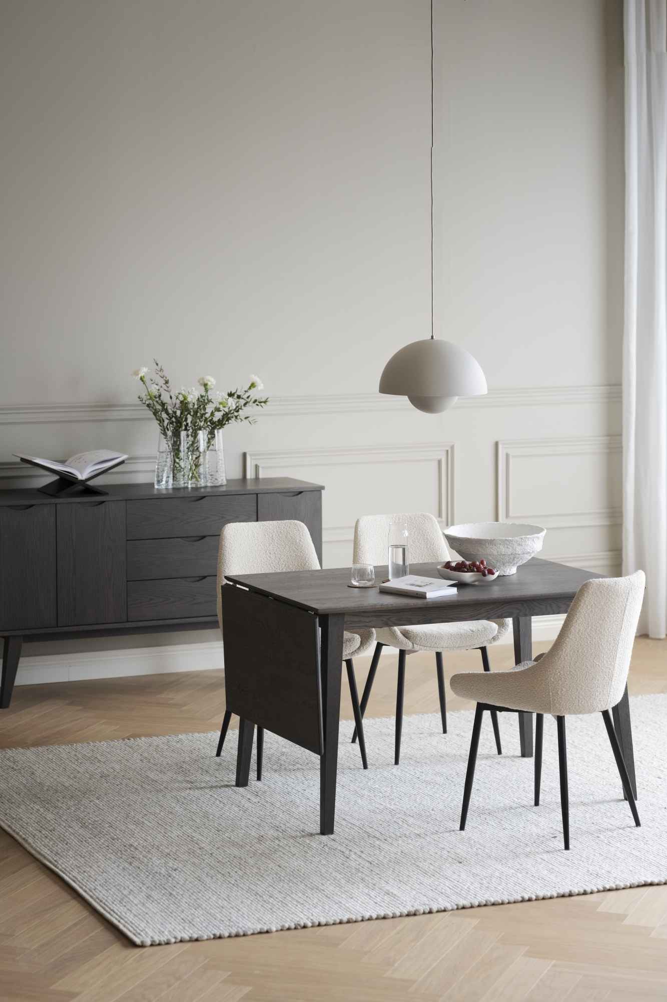 Komfortabel & schön – Klapptisch Filippa, 120/165x80cm, Eiche Braun.