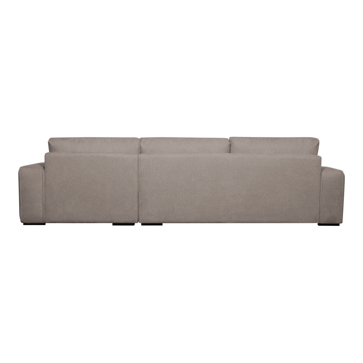 Ecksofa Fonora Taupe - Rechte Recamiere, Federkern & OEKO-TEX Stoff