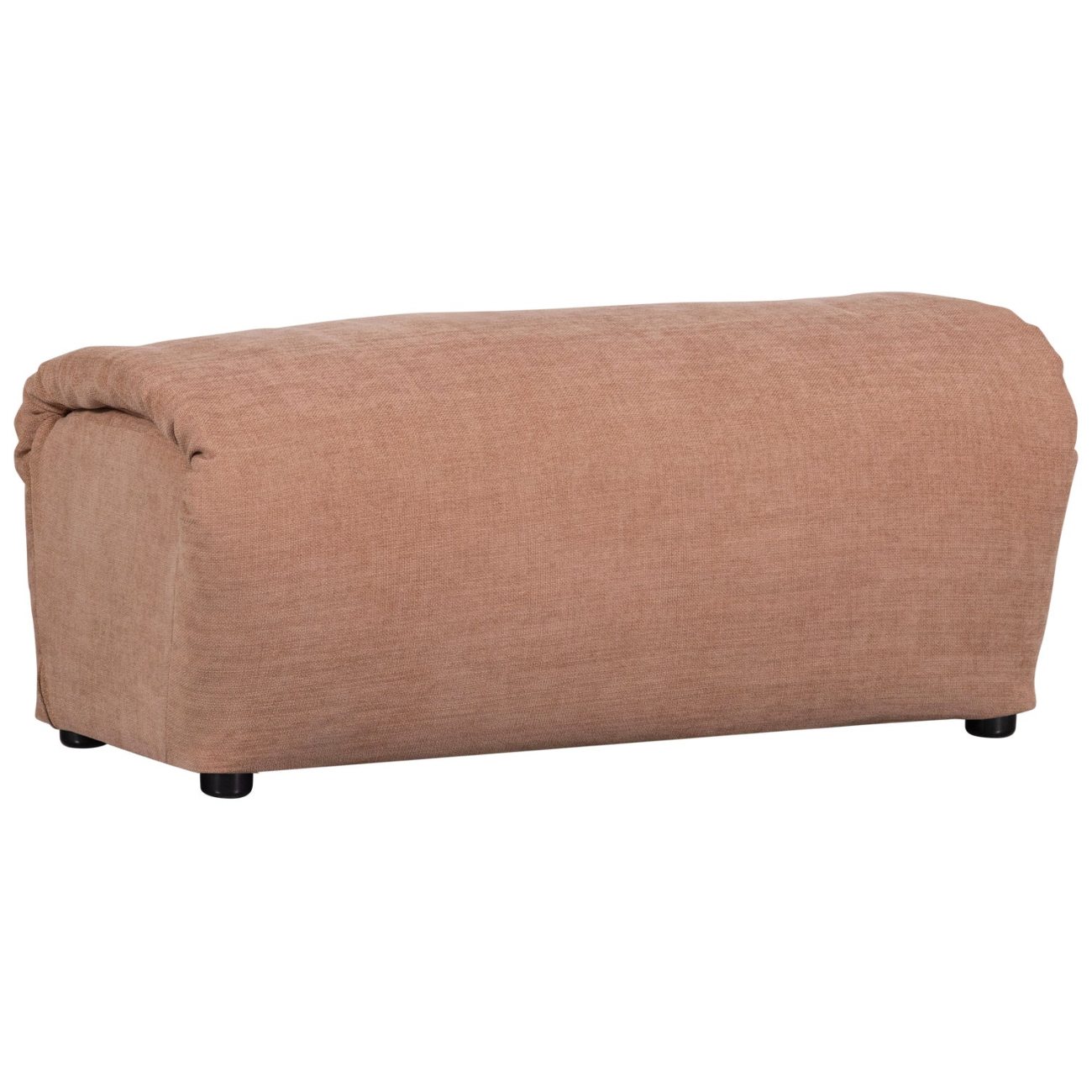 Hocker Baggy aus Chenille-Stoff, Altrosa