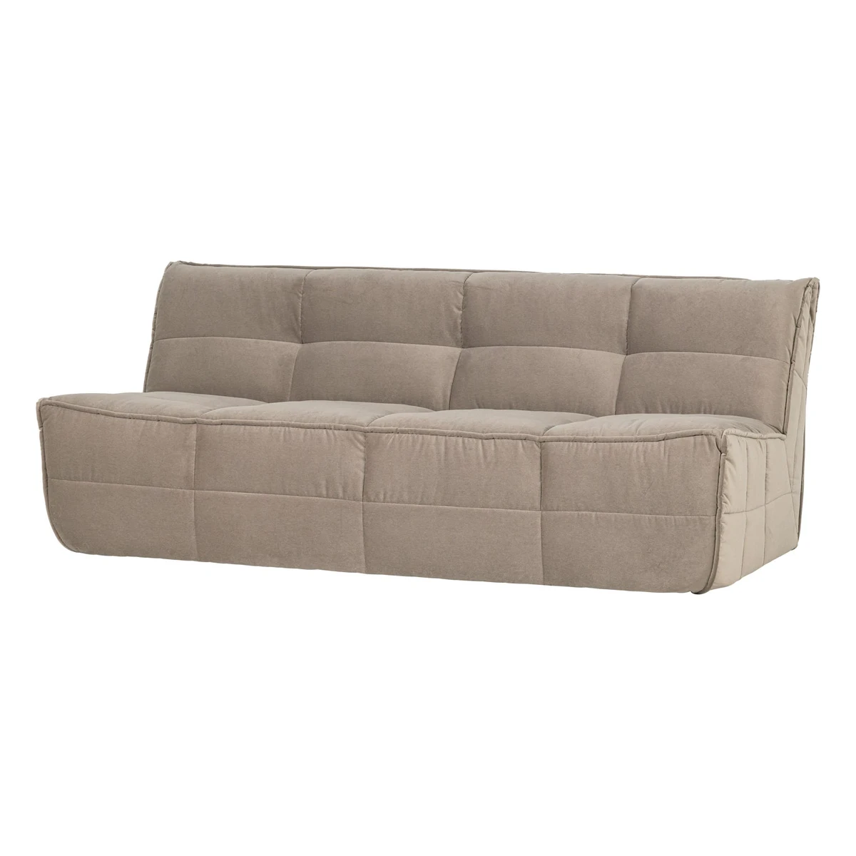 3-Sitzer Sofa Cluster - Samt Taupe