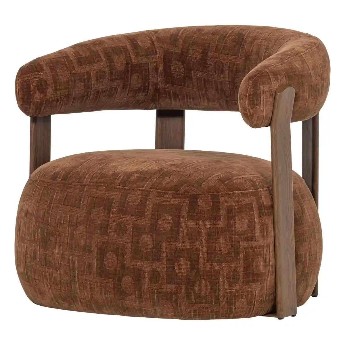 Sessel Foon - Strukturstoff Braun