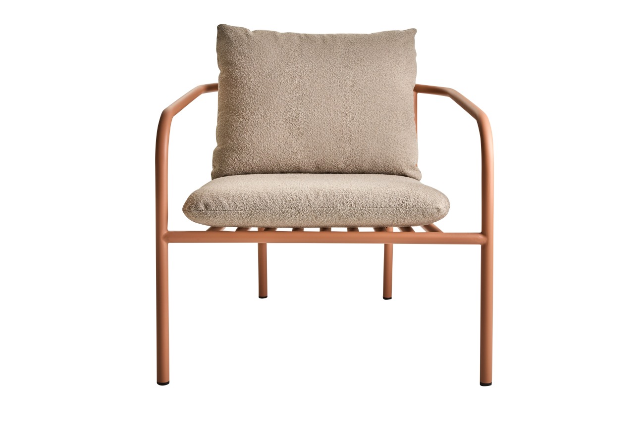 Gartensessel Bendt mit Kissen, Peach