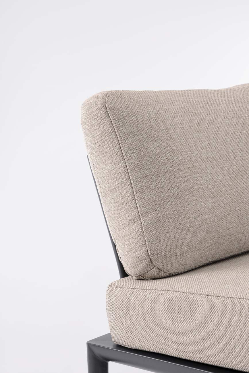 Gartenmodulsofa Gerald aus Aluminium Einzel-Element, Anthrazit