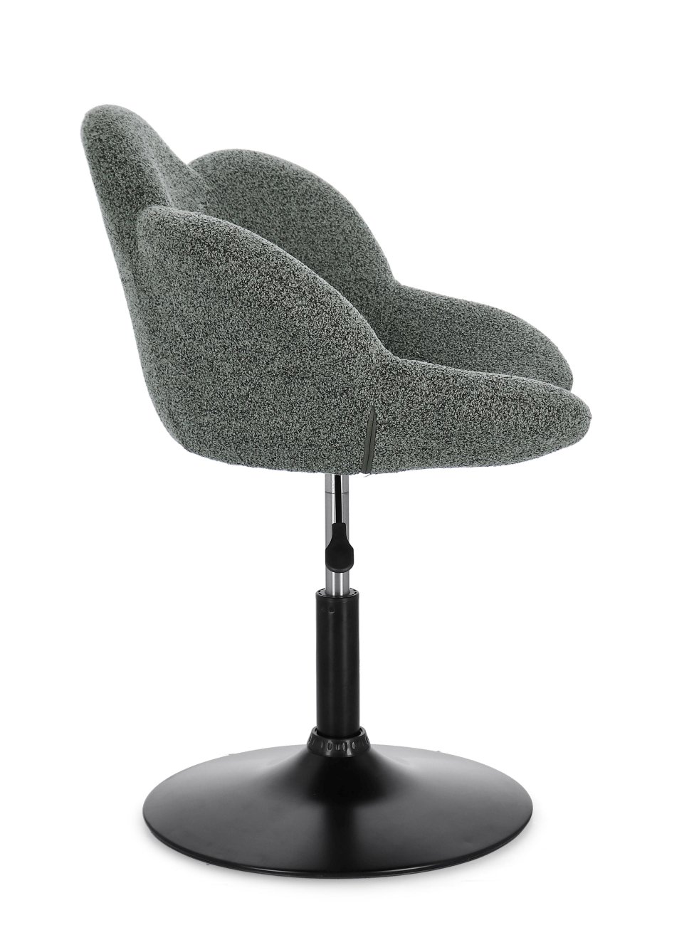 Esszimmerstuhl Fleur 2er-Set, Schwarz / Dunkelgrün