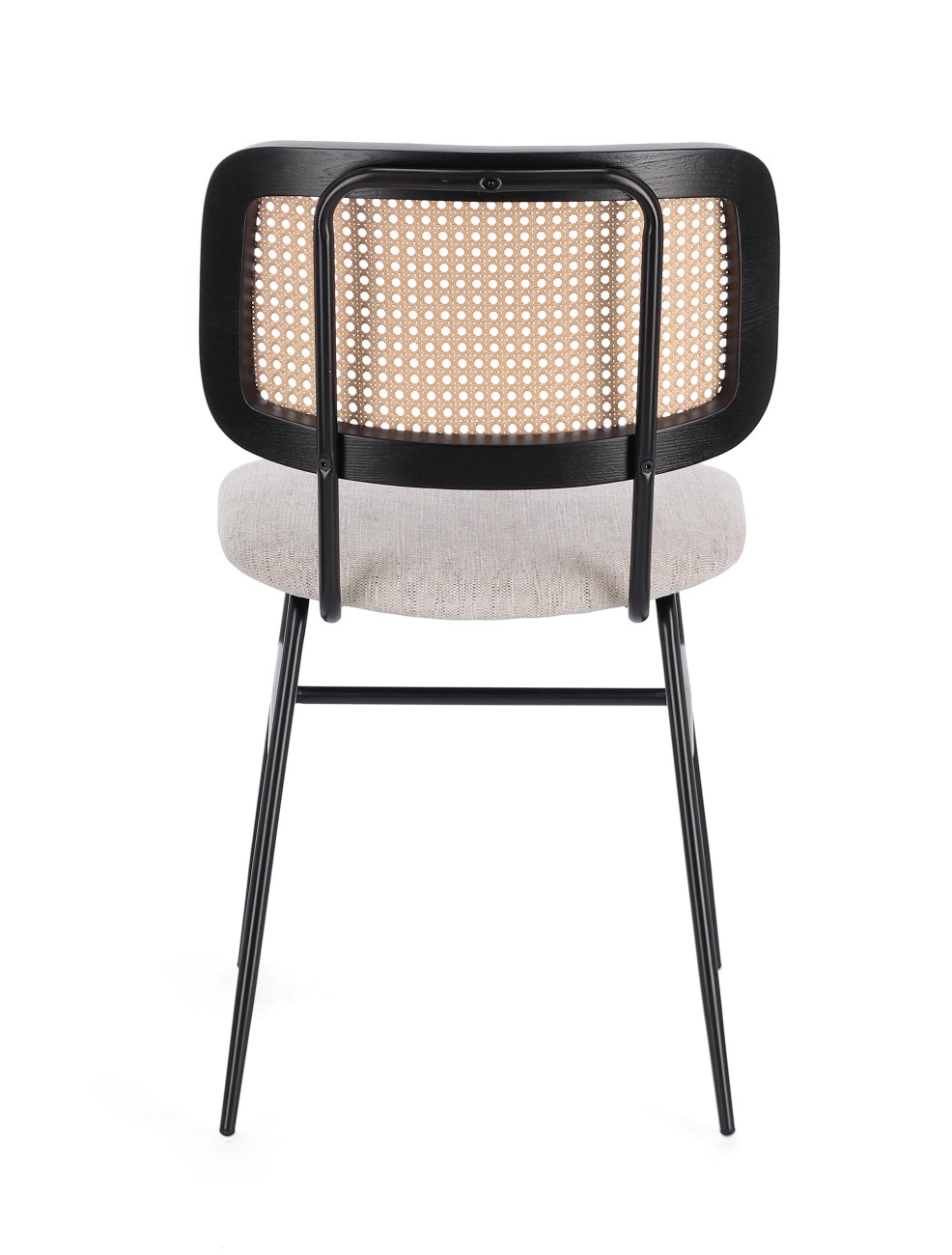 Der Esszimmerstuhl Glenna überzeugt mit seinem modernen Stil. Gefertigt wurde er aus Stoff, welcher einen natürlichen Farbton besitzt. Das Gestell ist aus Metall und hat eine schwarze Farbe. Der Stuhl besitzt eine Sitzhöhe von 48 cm.
