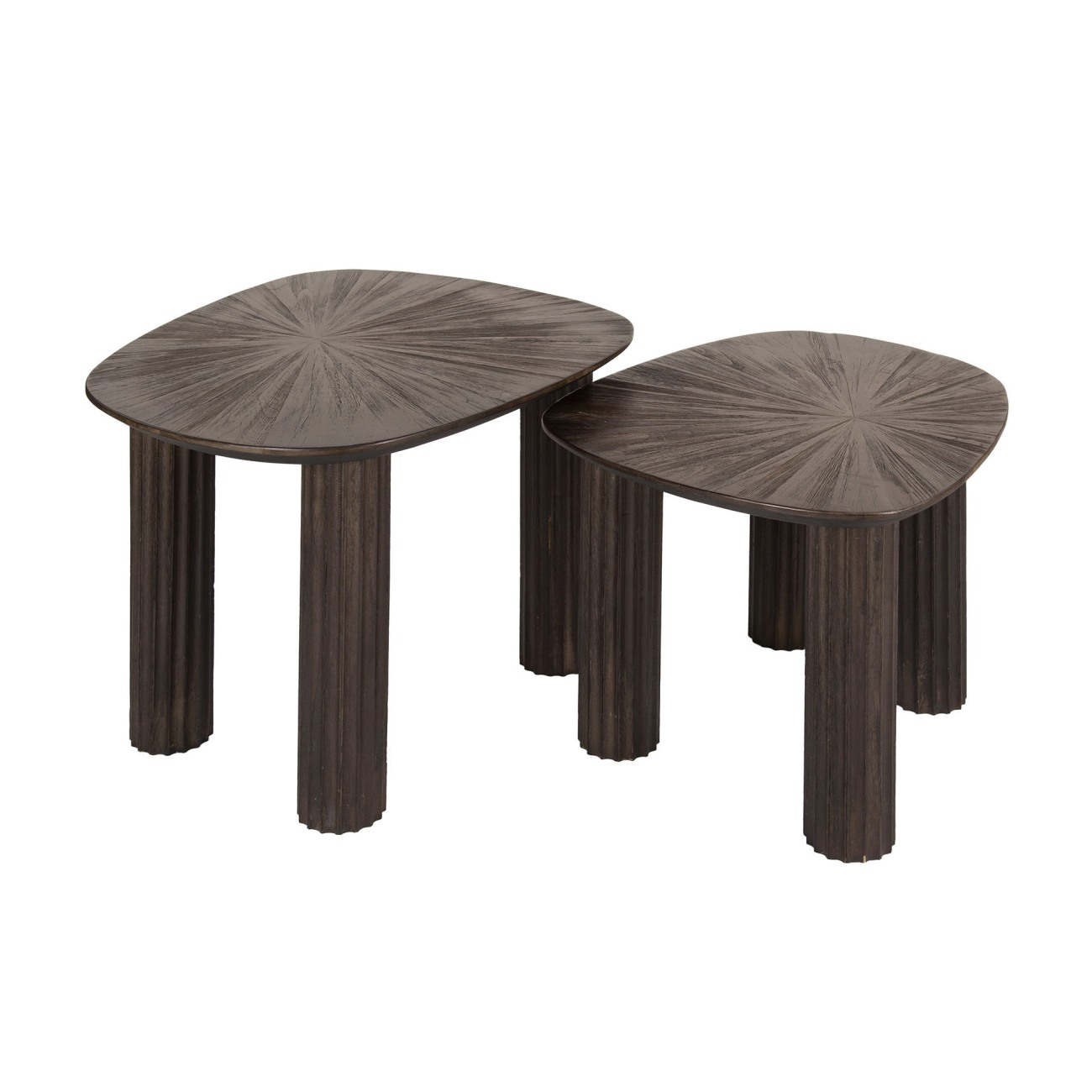 2er-Set Couchtisch Maya - Teakholz massiv Braun, Viereckig 2er-Set Couchtisch Foray - Teakholz massiv Braun, Viereckig