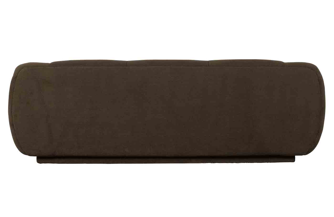 Bequemes 3-Sitzer Sofa Woolly in einem braunen Stoffbezug