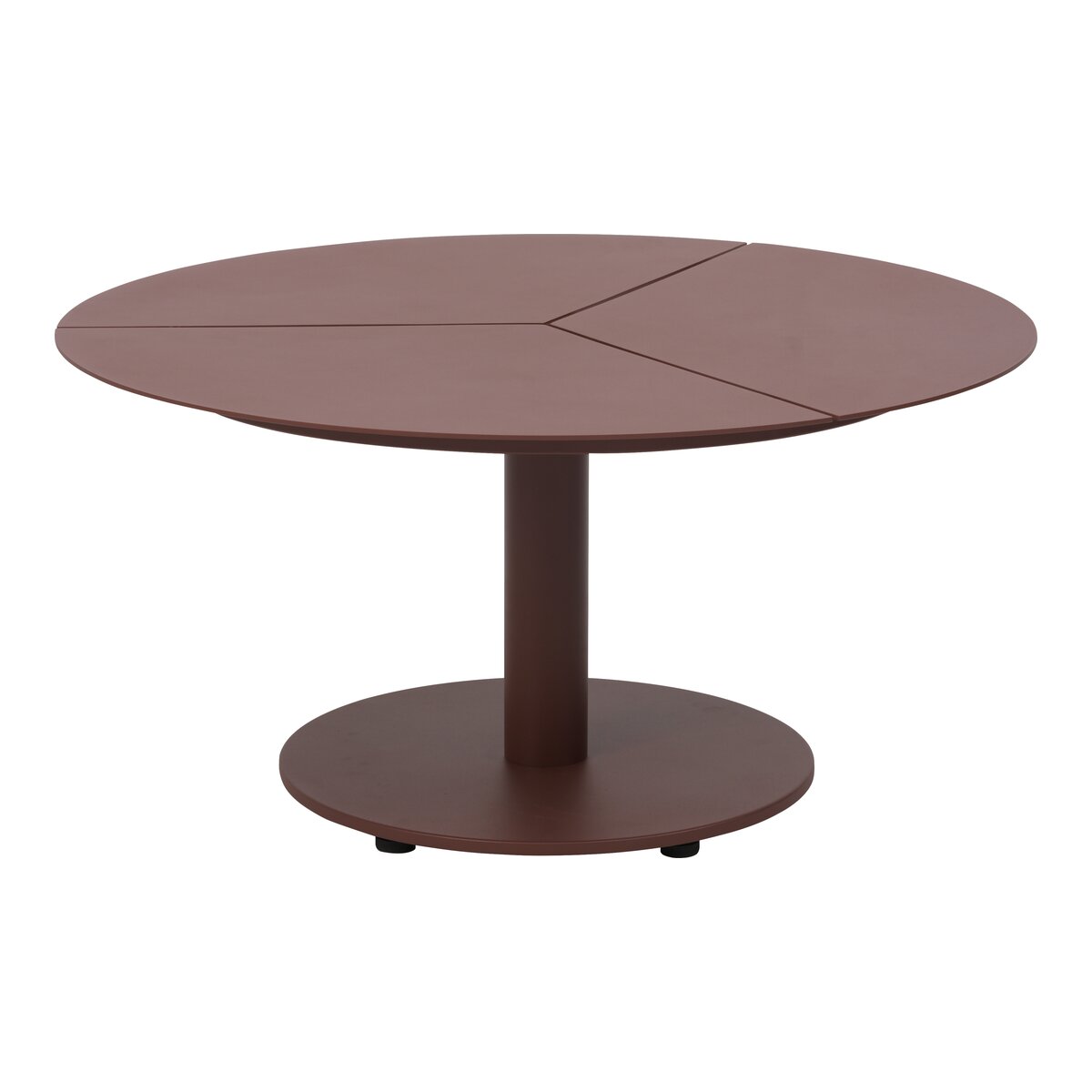 Gartencouchtisch Peace aus Aluminium - 80x80x40 cm, Zinnoberrot