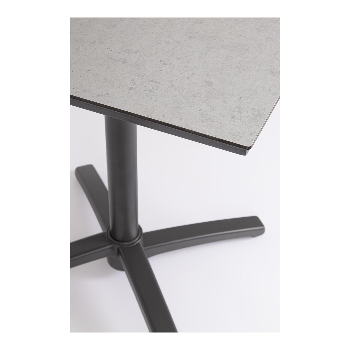 Garten-Bistrotisch Claret - Aluminium Anthrazit, HPL Grau Hell, 70 x 70 cm