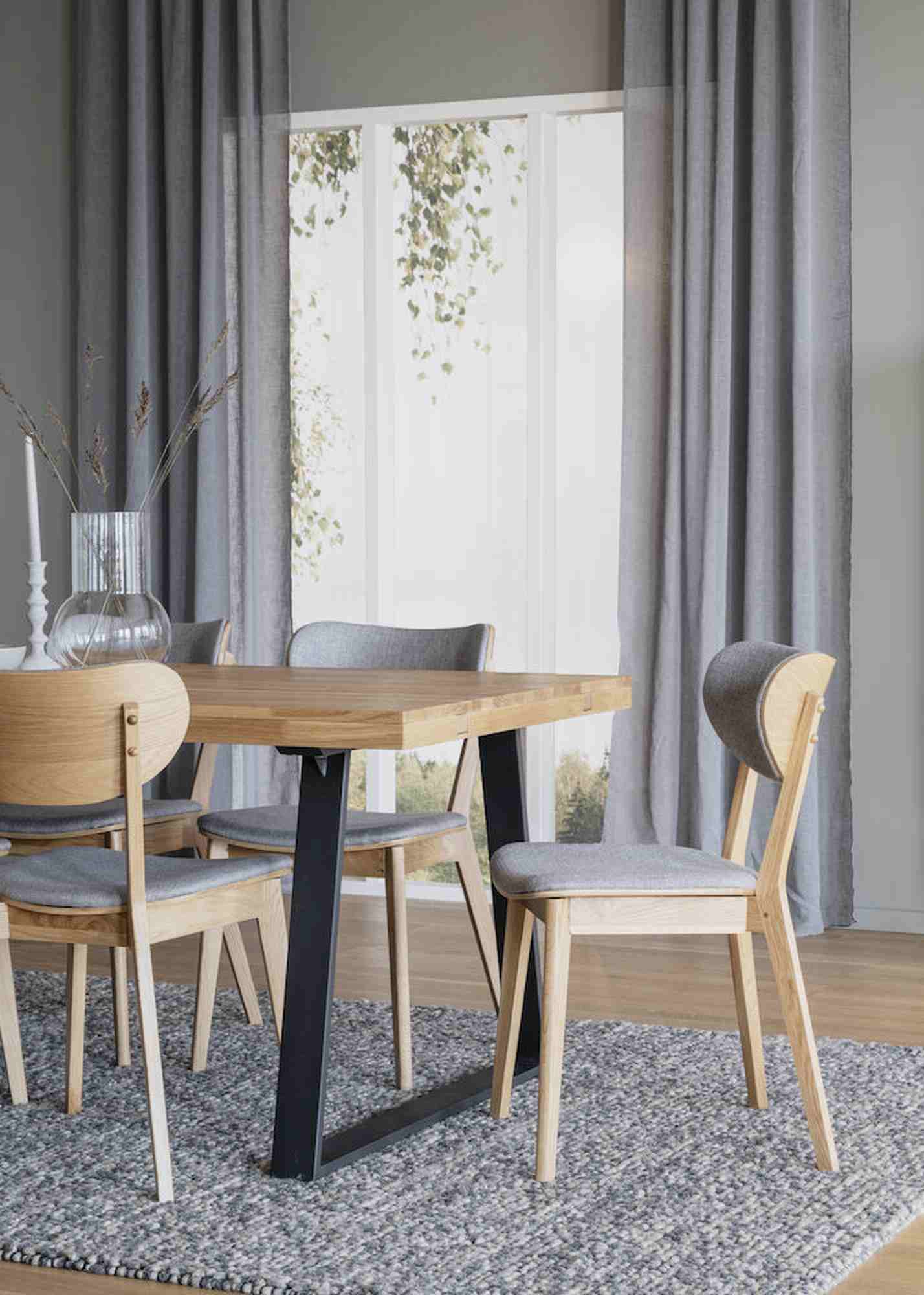 Esstisch Brooklyn, Trapez-Gestell, 170cm, Natur – stilvoller Blickfang für Ihr Zuhause.