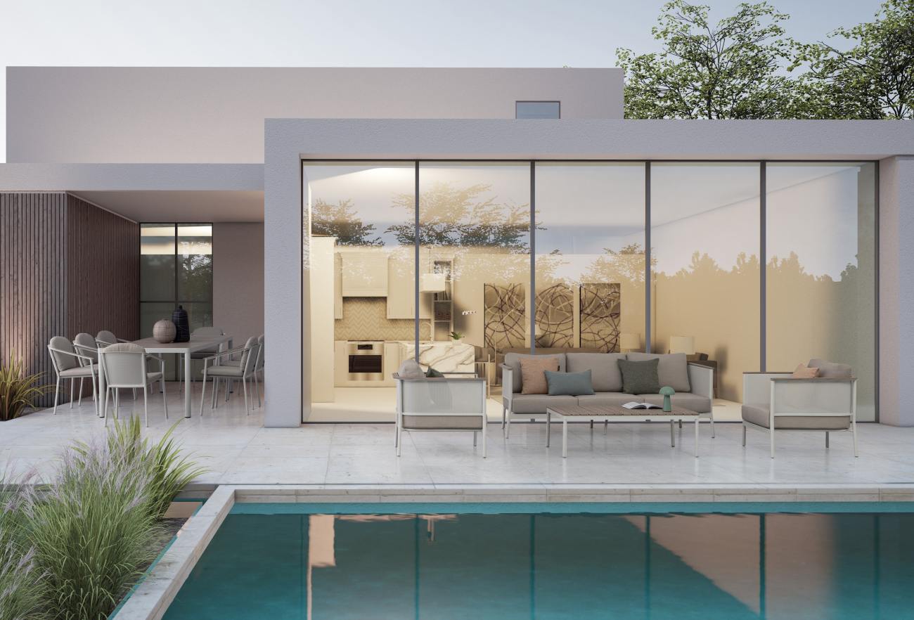 Garten-Set Ulises 4er Gruppe, Weiß