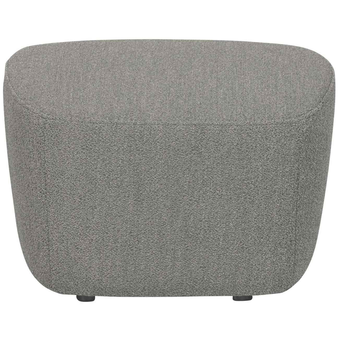 Hocker Lofty aus Boucle-Stoff, Grau