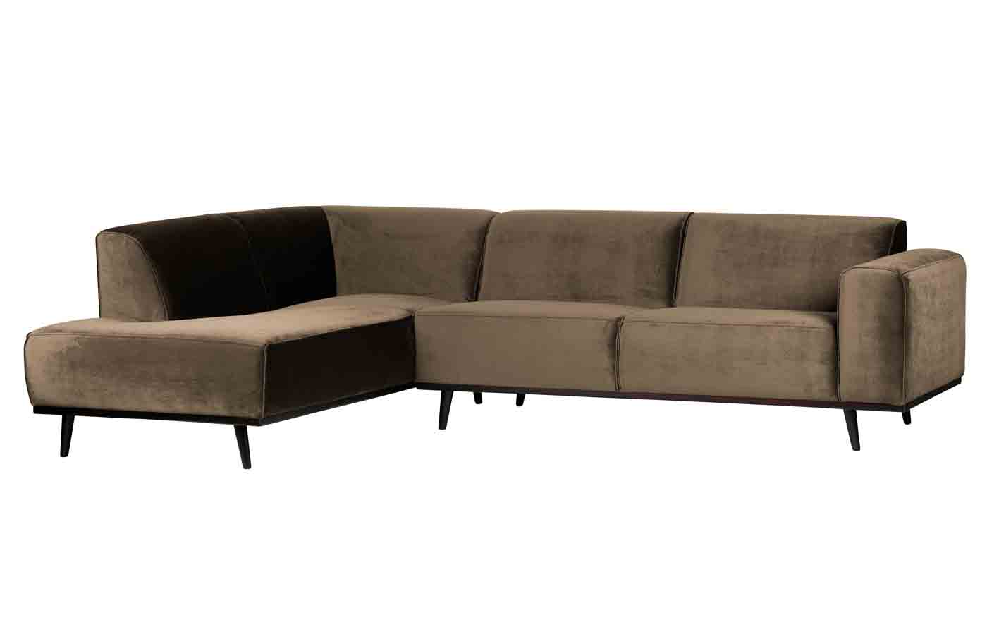 Ecksofa Statement Samt, links Taupe Ecksofa Statement Samt, links Taupe