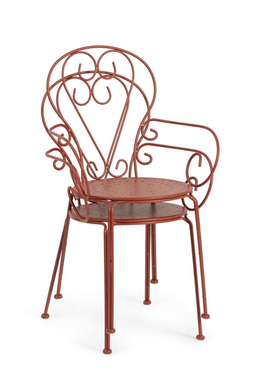 Gartenstuhl Etienne aus Metall, Picant