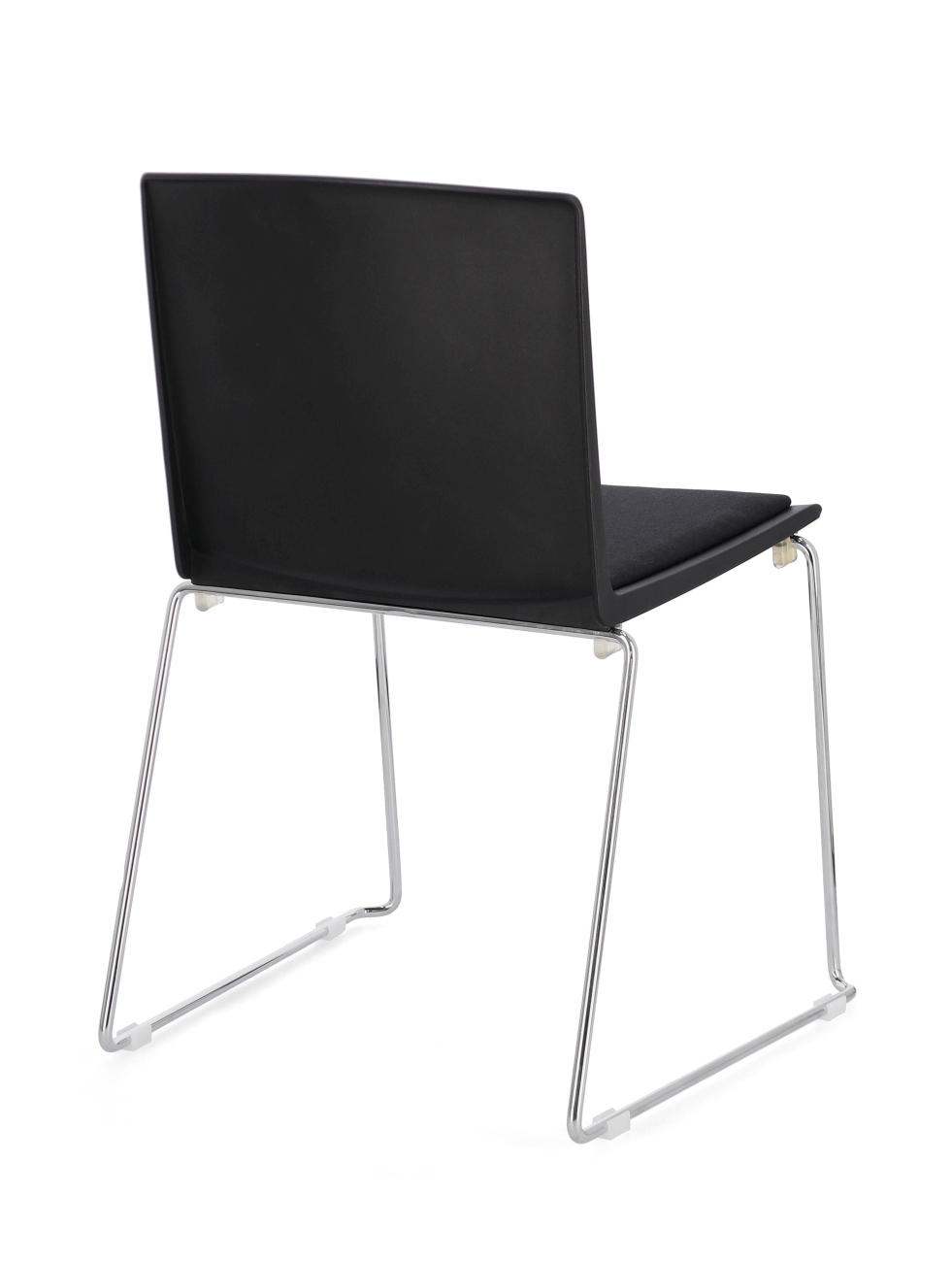 Esszimmerstuhl Giulia 4er-Set aus Metall, Silber/Schwarz