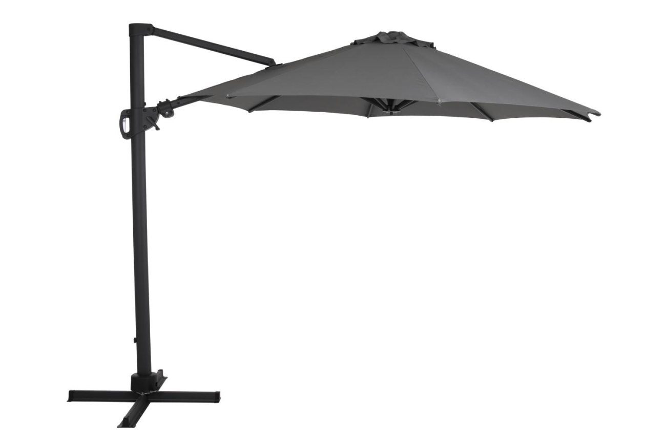 Sonnenschirm Varallo Ø 300 cm, Anthrazit/Grau Sonnenschirm Varallo Ø 300 cm, Anthrazit/Grau