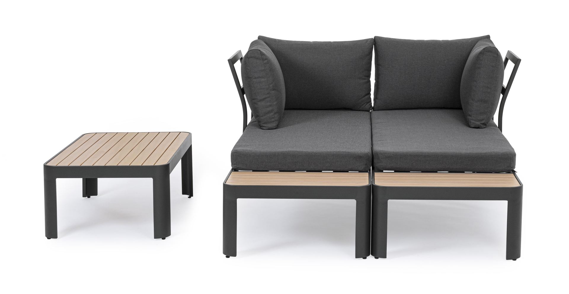 Gartenlounge Narelle aus Aluminium, Anthrazit