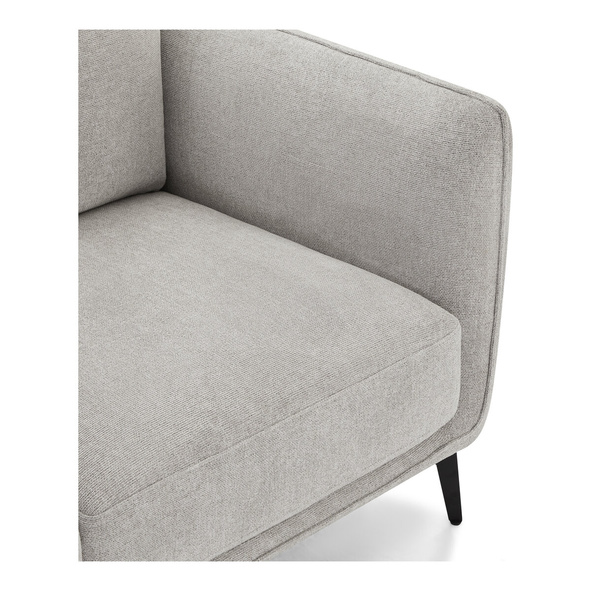 2-Sitzer Sofa Alenes Stoff Hellgrau - mit Taschenfederkern & weicher Polsterung