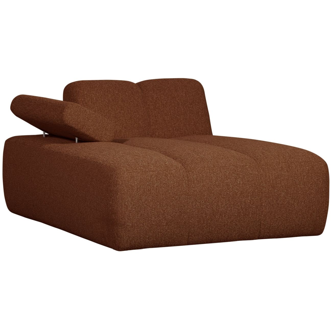 Modulsofa Mojo Boucle Chaiselongue-Links, Rostbraun