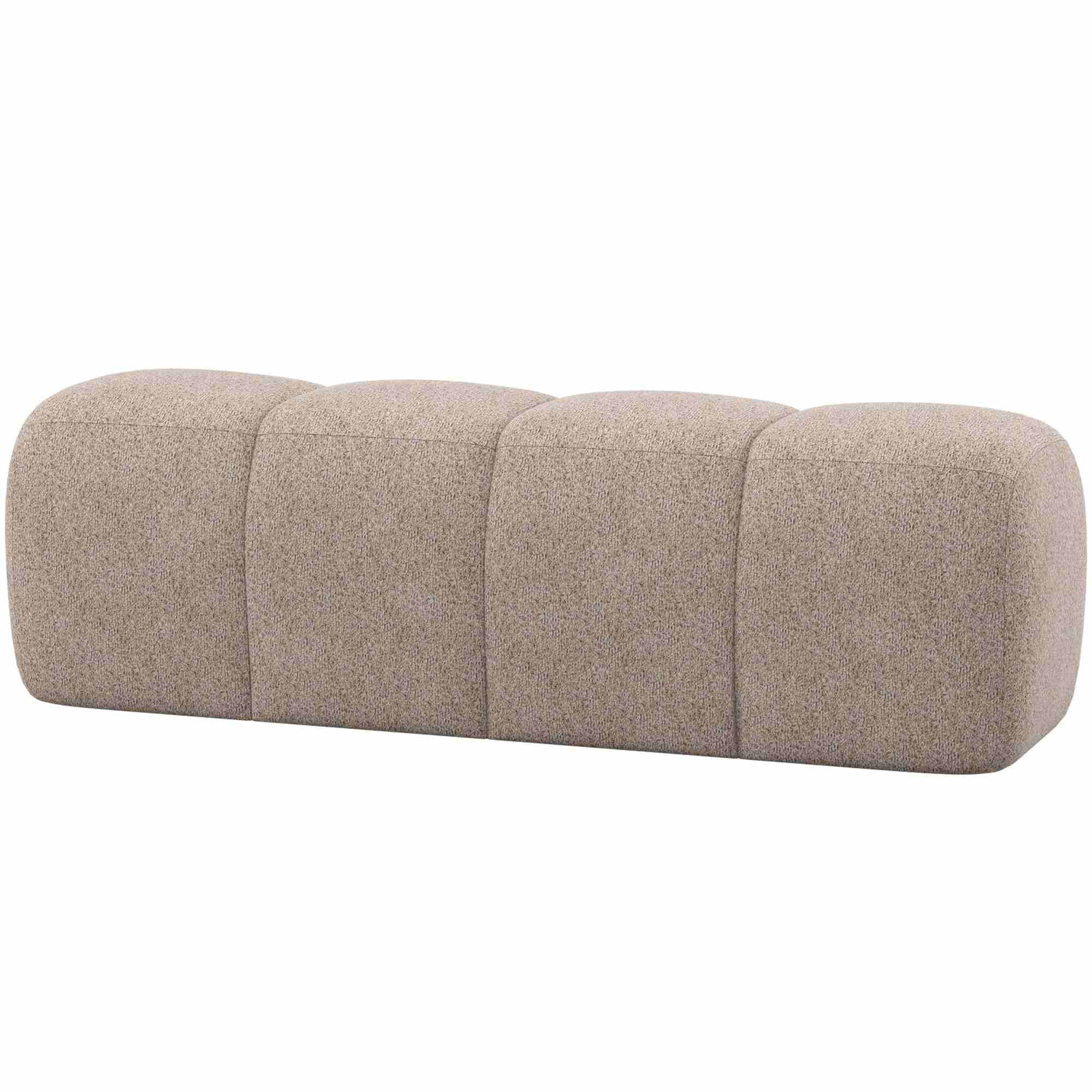 Essbank Mojo 164 cm aus Wollen-Stoff in Sand - bequeme Sitzbank mit Erweiterungsoption