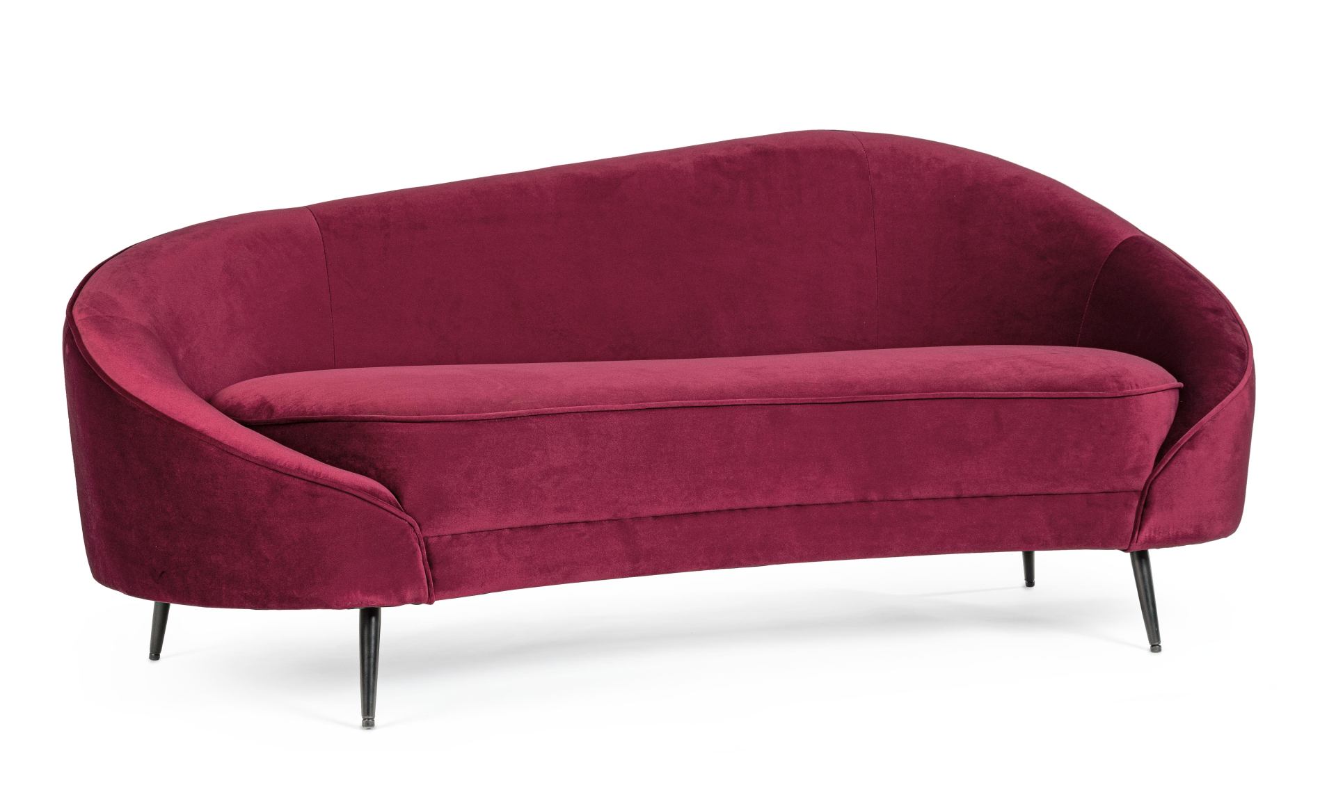 2-Sitzer Sofa Seraphin in Samt-Optik, Rot 2-Sitzer Sofa Seraphin in Samt-Optik, Rot