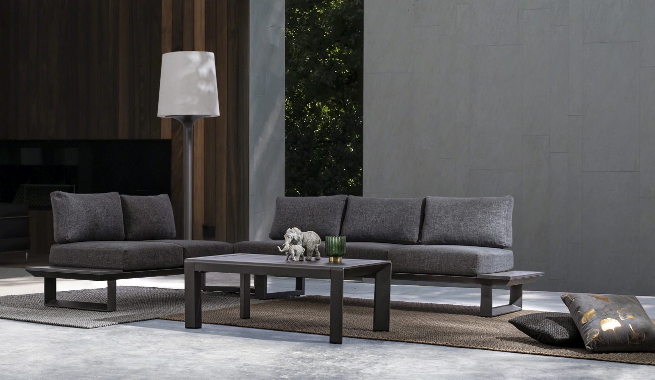 Garten-Set Konnor 3-er Gruppe, Anthrazit