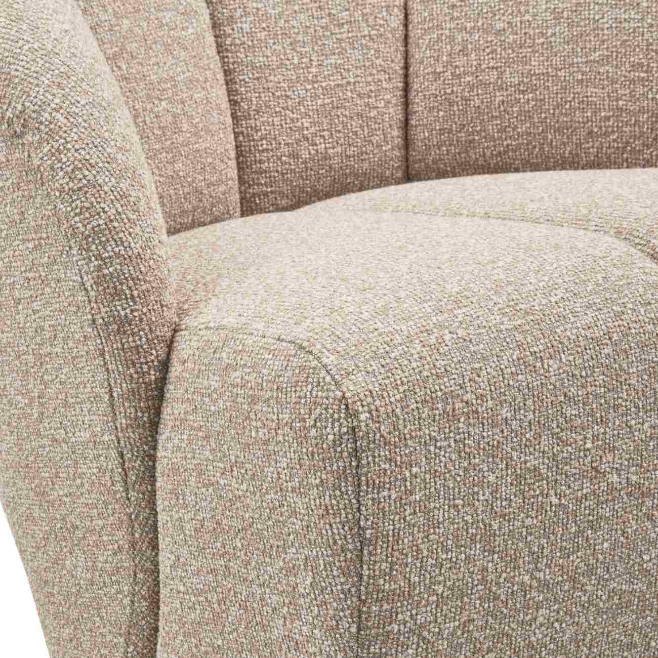 Drehsessel Mojo aus Boucle-Stoff, Beige