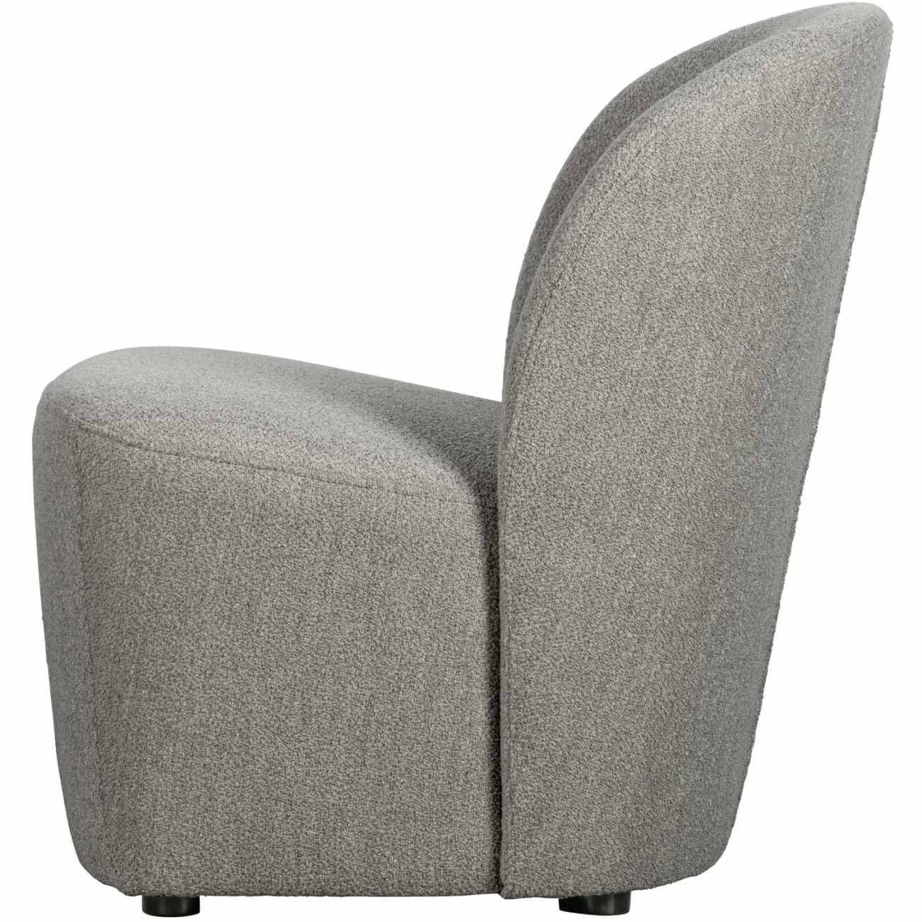 Sessel Lofty aus Boucle-Stoff, Grau