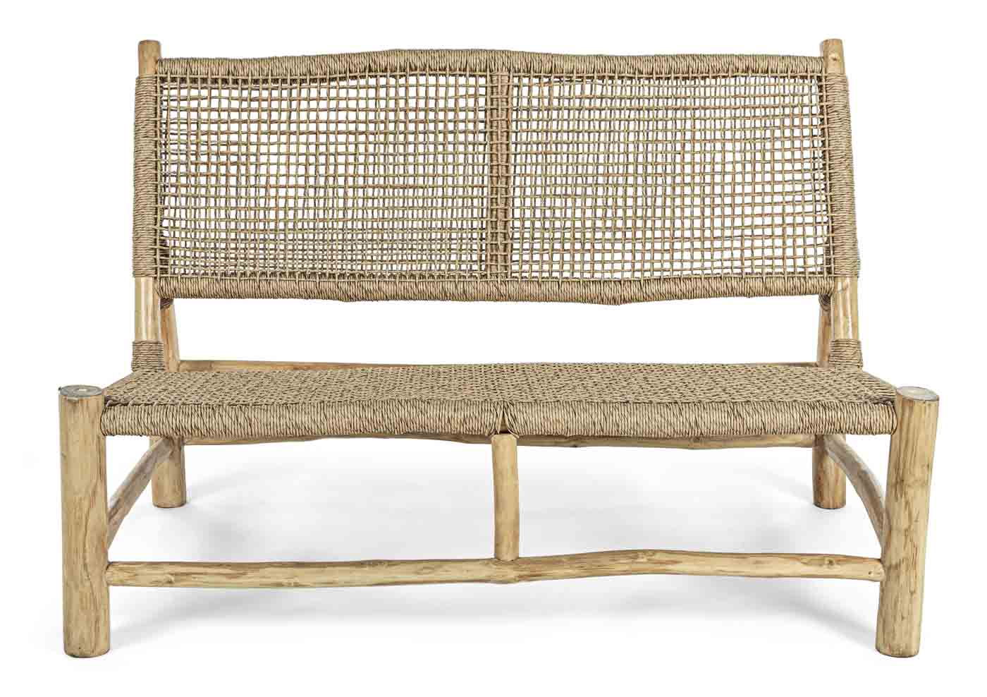 Cooles 2 Sitzer Sofa Lampok gefertigt aus Teakholzästen und einer Kunstfaser