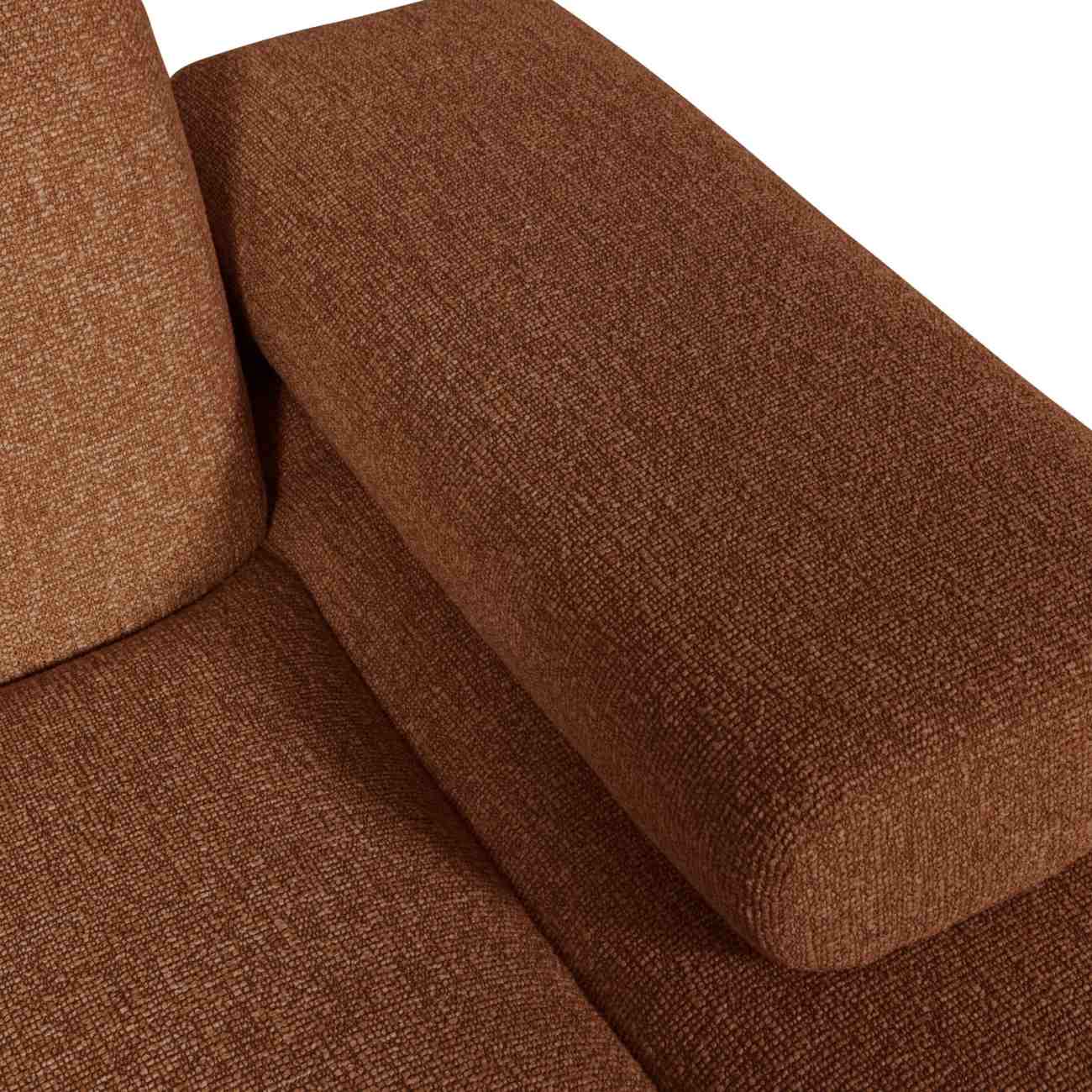 Modulsofa Mojo Boucle Chaiselongue-Rechts, Rostbraun