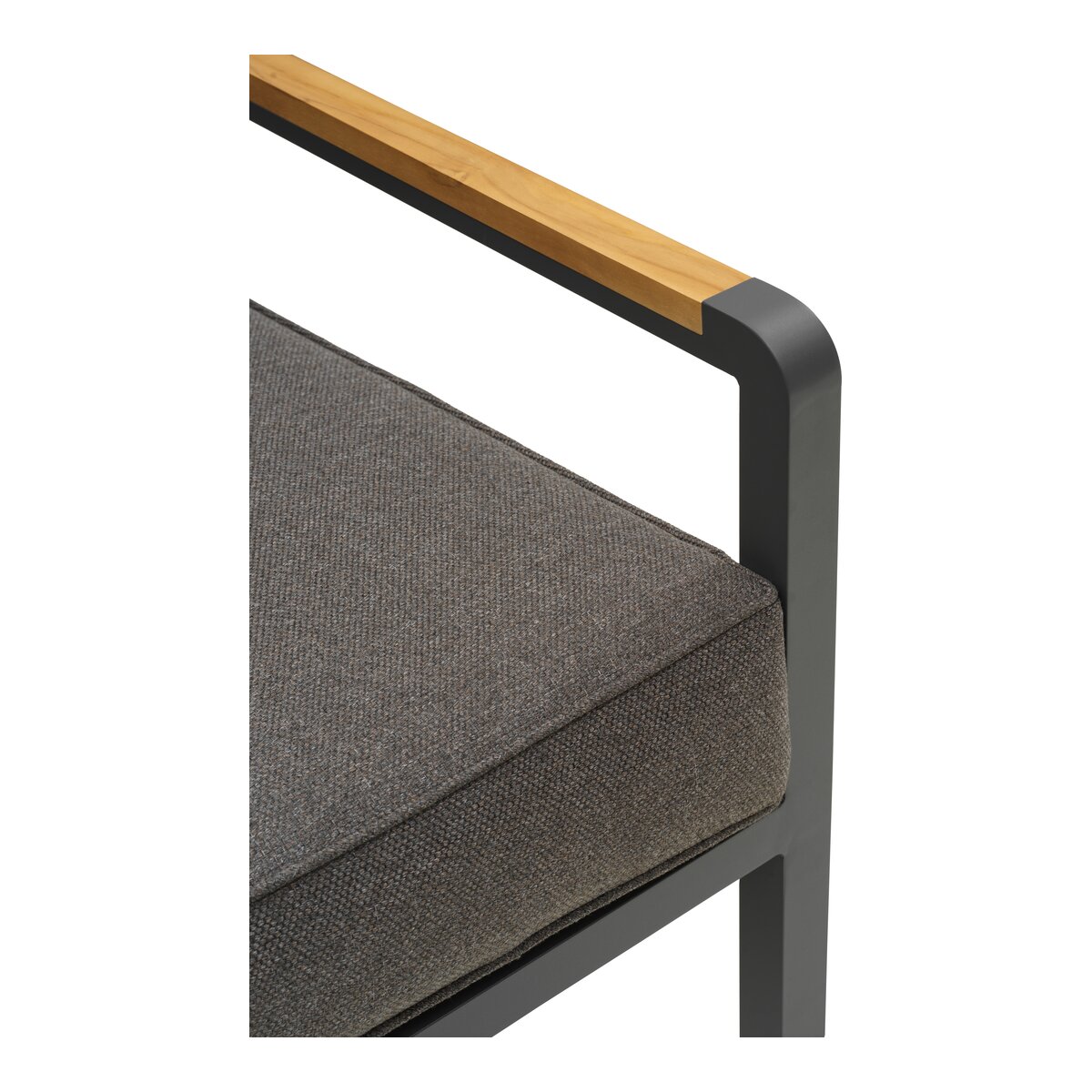 Garten-Sitzgruppe Nova, Anthrazit/Grau/Braun - Aluminium & wasserabweisender Stoff