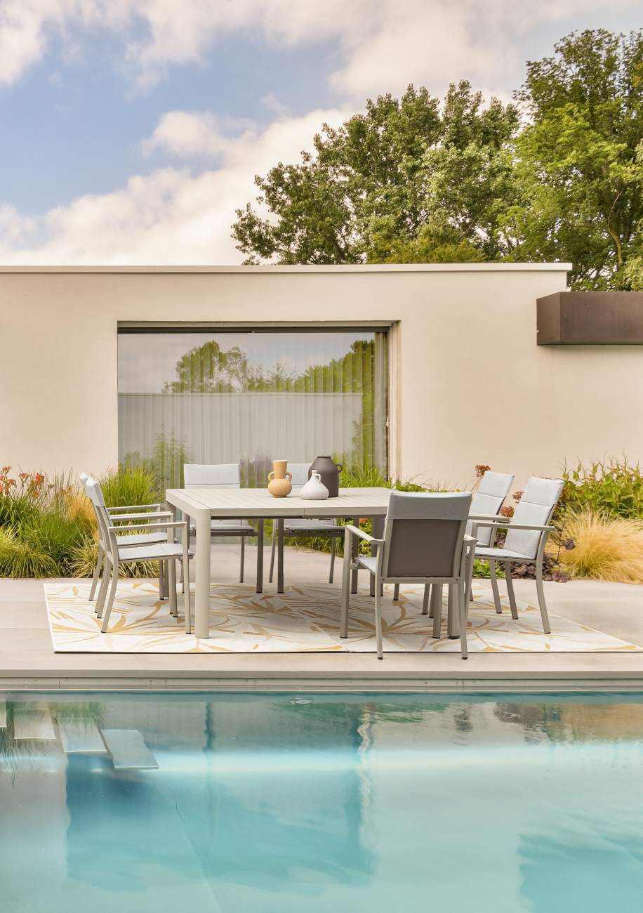 Auflage für Gartenstuhl Konnor, Hellgrau