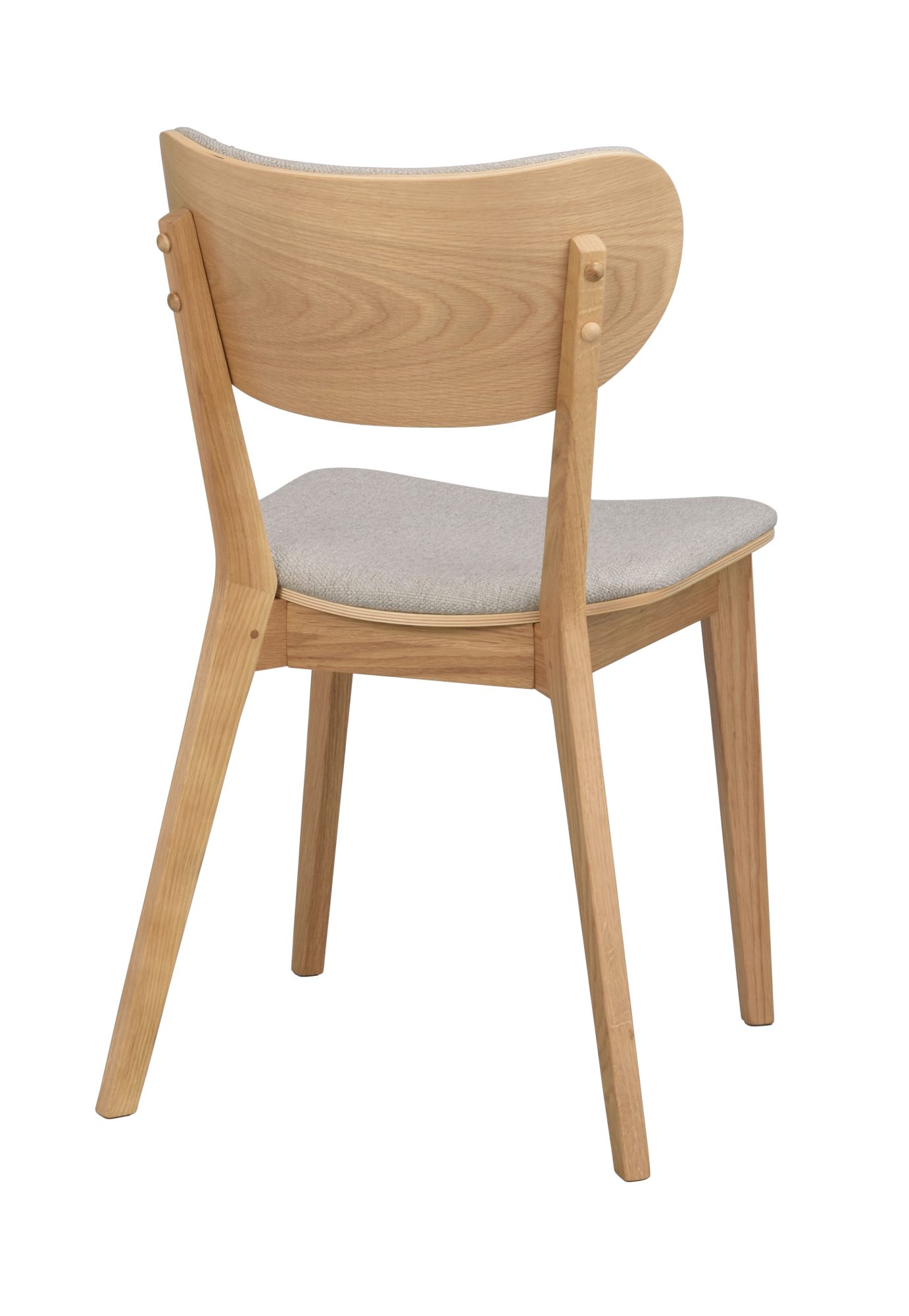 Komfortabel & schön – Stuhl Kato 2er Set, Eiche / Grau Beige.