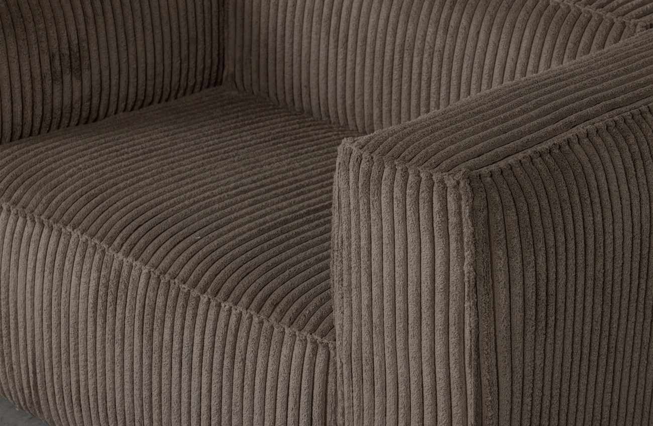 Sessel Bean mit Cordbezug, Dunkelbraun