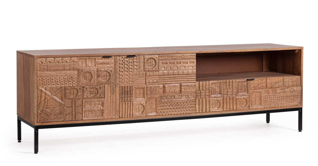 TV Board Kindia aus Mangoholz, 180 cm TV Board Kindia aus Mangoholz, 180 cm