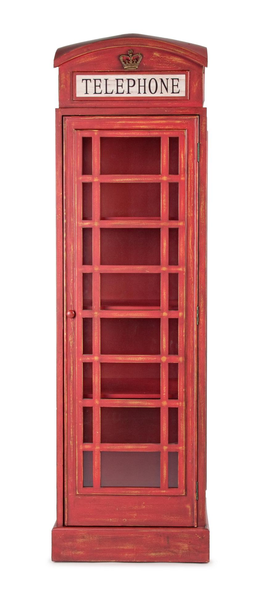 Das Regal Red Cabin überzeugt mit seinem klassischen Design. Gefertigt wurde es aus Tannenholz, welches einen roten Farbton besitzt. Das Gestell ist auch aus Tannenholz. Das Bücherregal verfügt über eine Tür und drei Böden. Die Breite beträgt 53 cm.