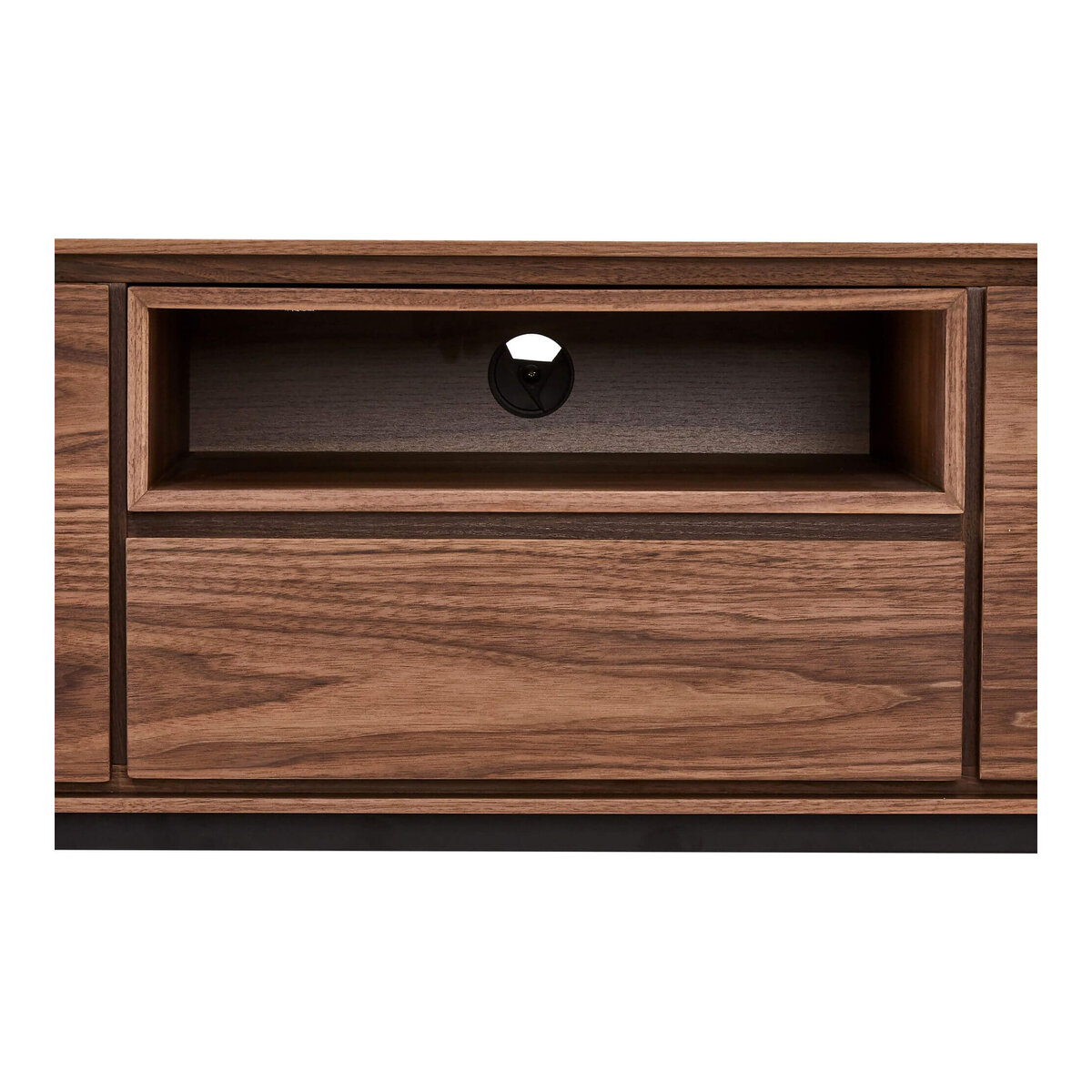 TV-Board Otoya Walnuss - 160 cm mit Soft-Close, offenem Fach & Stauraum