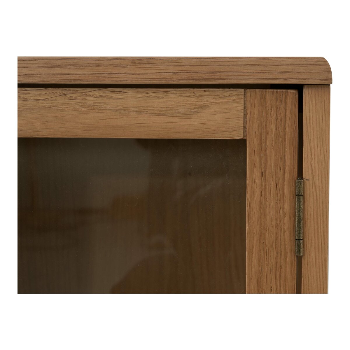 TV-Board Gobens Eiche Natur 137 cm - TV-Möbel mit Glastüren, FSC-zertifiziert