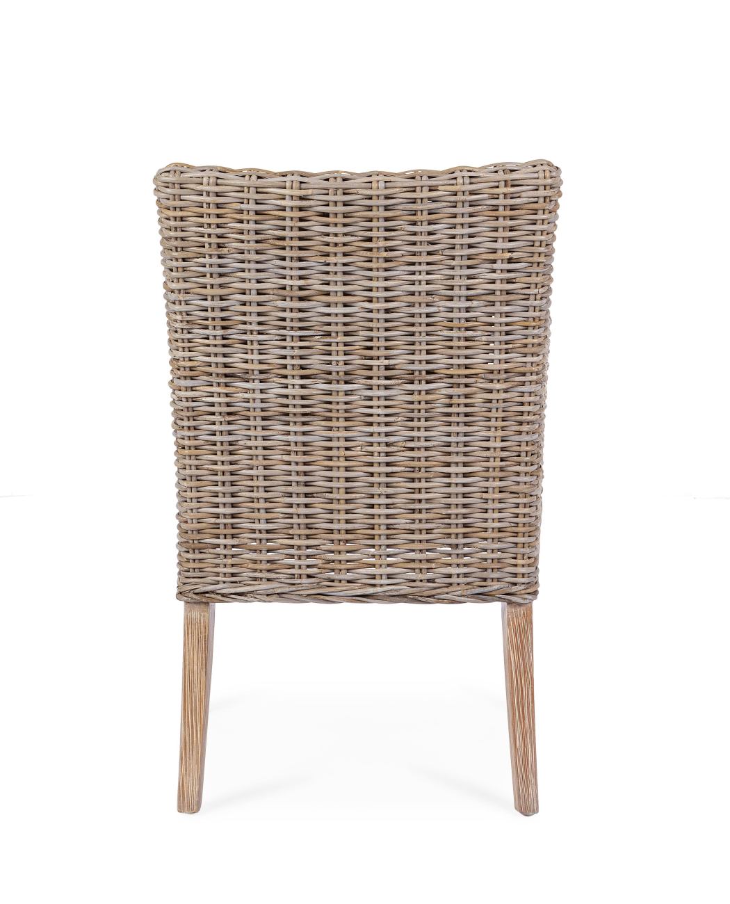 Esszimmerstuhl Manoel aus Rattan mit Armlehne