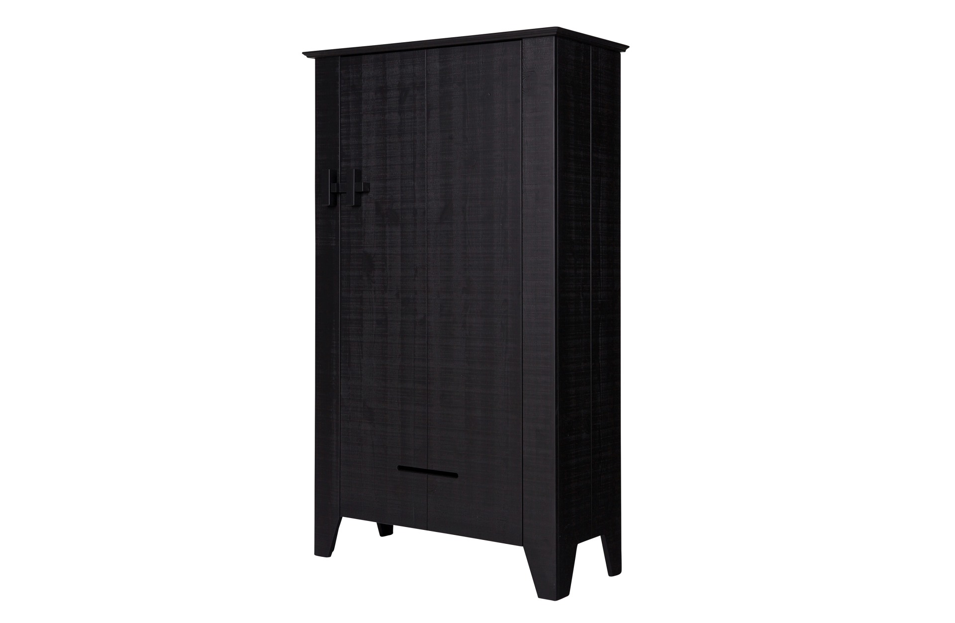 Bauernschrank Gijs aus Kiefernholz, Schwarz Bauernschrank Gijs aus Kiefernholz, Schwarz