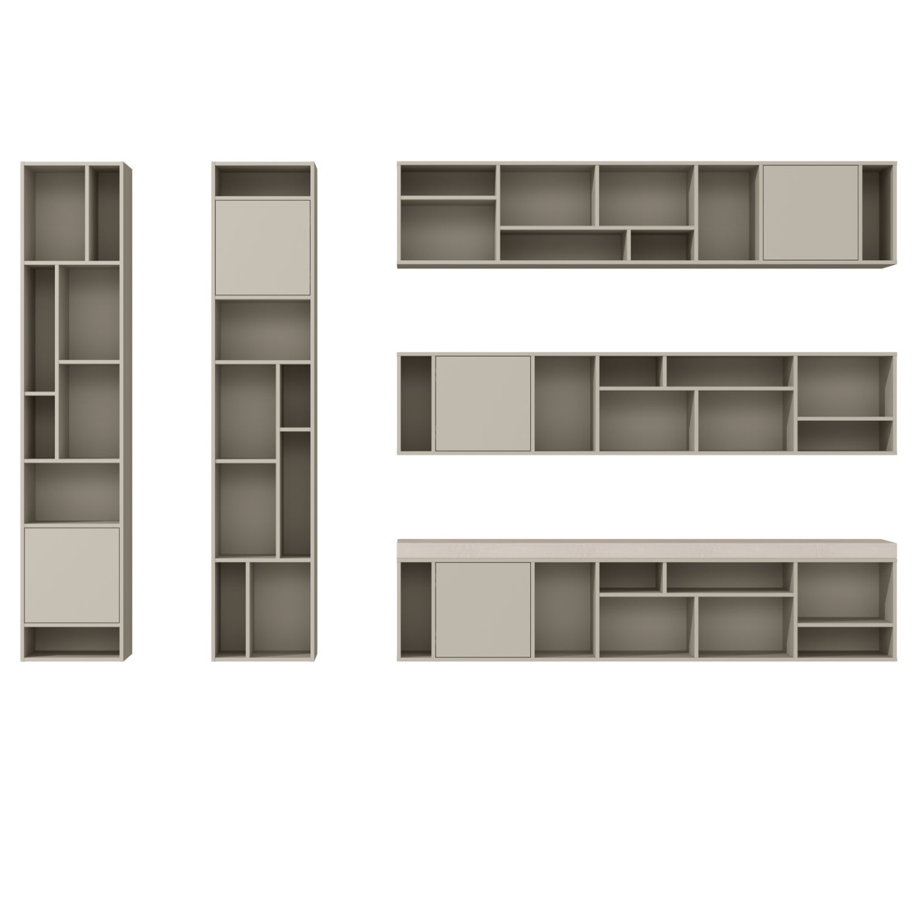 Mehrzweckschrank aus Kiefernholz, Hellgrau