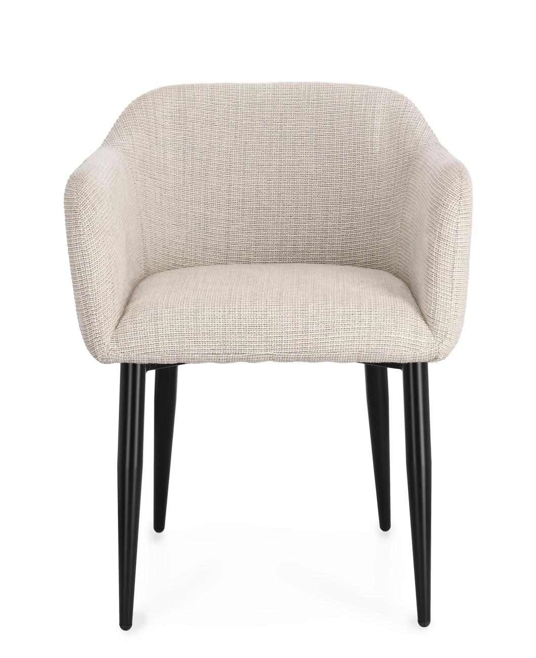 Esszimmerstuhl Kati mit Armlehne, Perlweiß