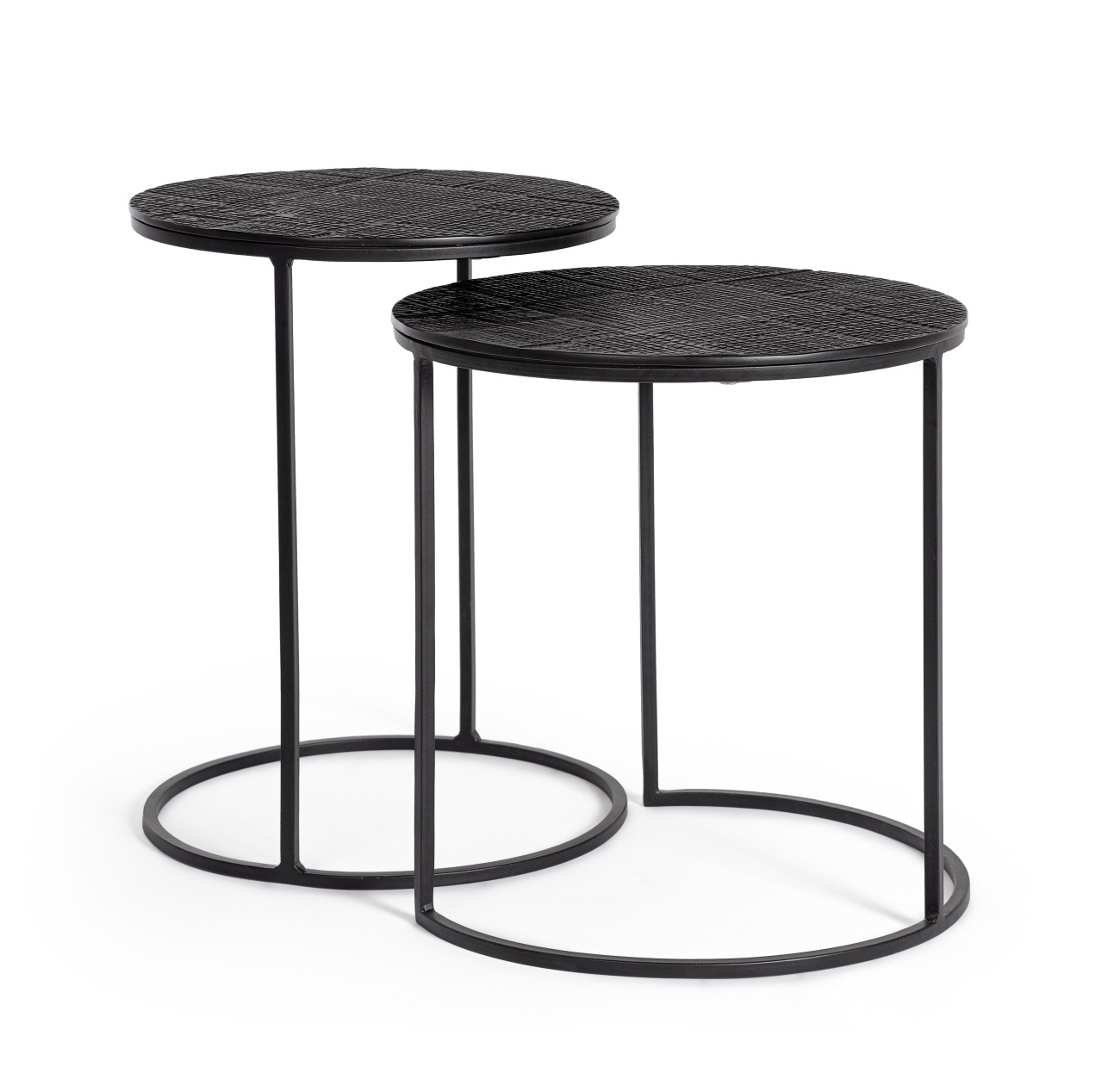 Beistelltisch Aziza 2er-Set aus Metall Rund