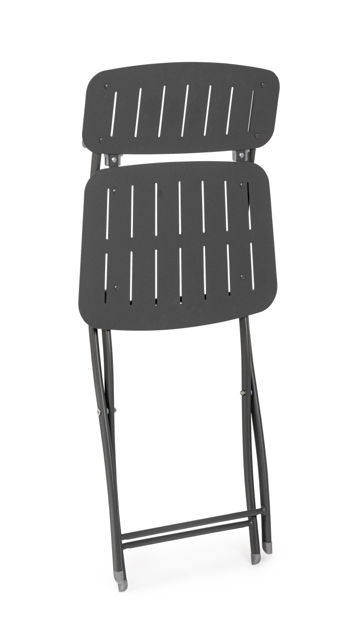 Gartenstuhl Yvonne aus Metall, Anthrazit