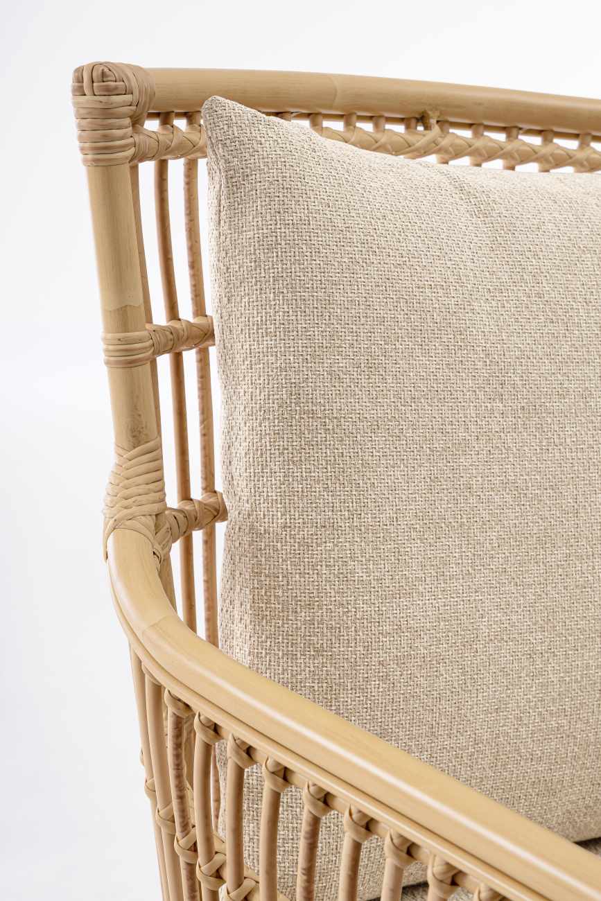 Gartensessel Adelma Ratten-Optik, Natur