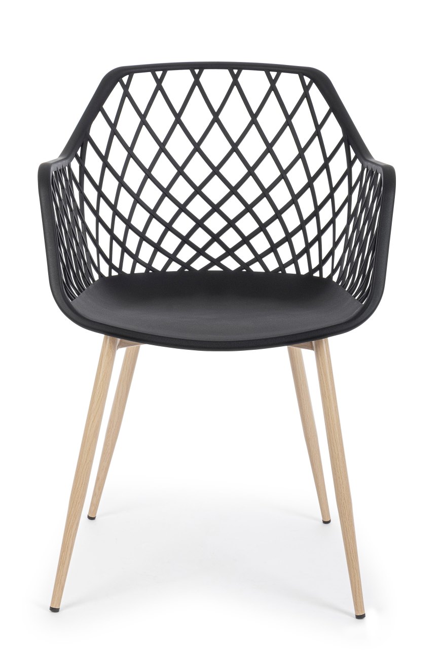 Stuhl Optik 4er-Set, Schwarz