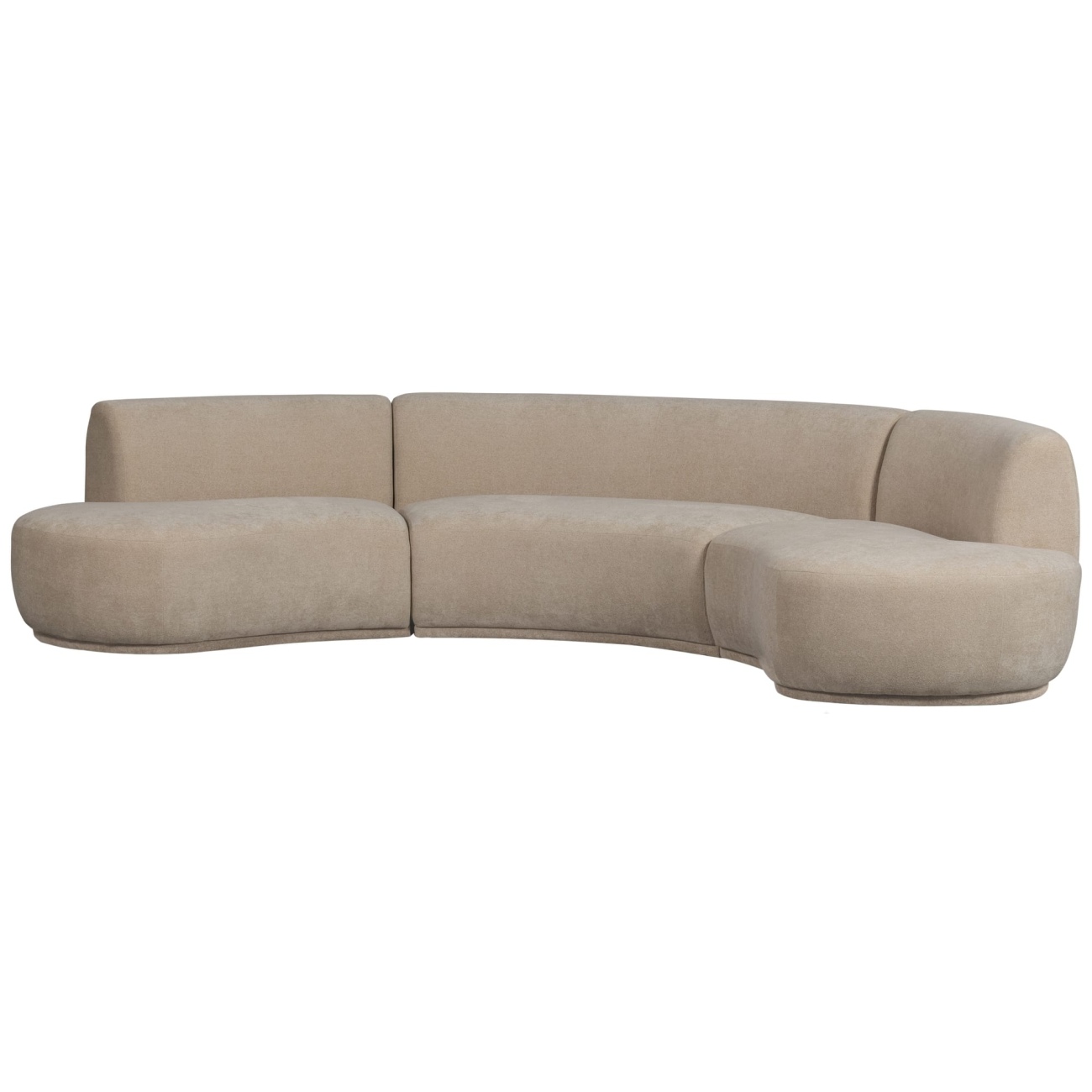 Ecksofa Batavier aus Webstoff, Natur