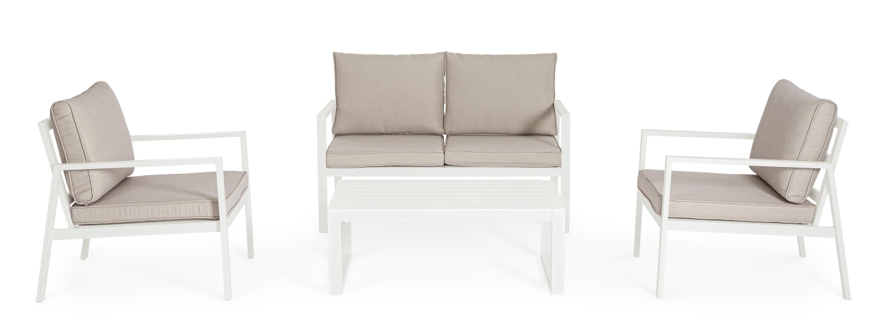 Garten-Set Hilde 4er Gruppe, Weiß